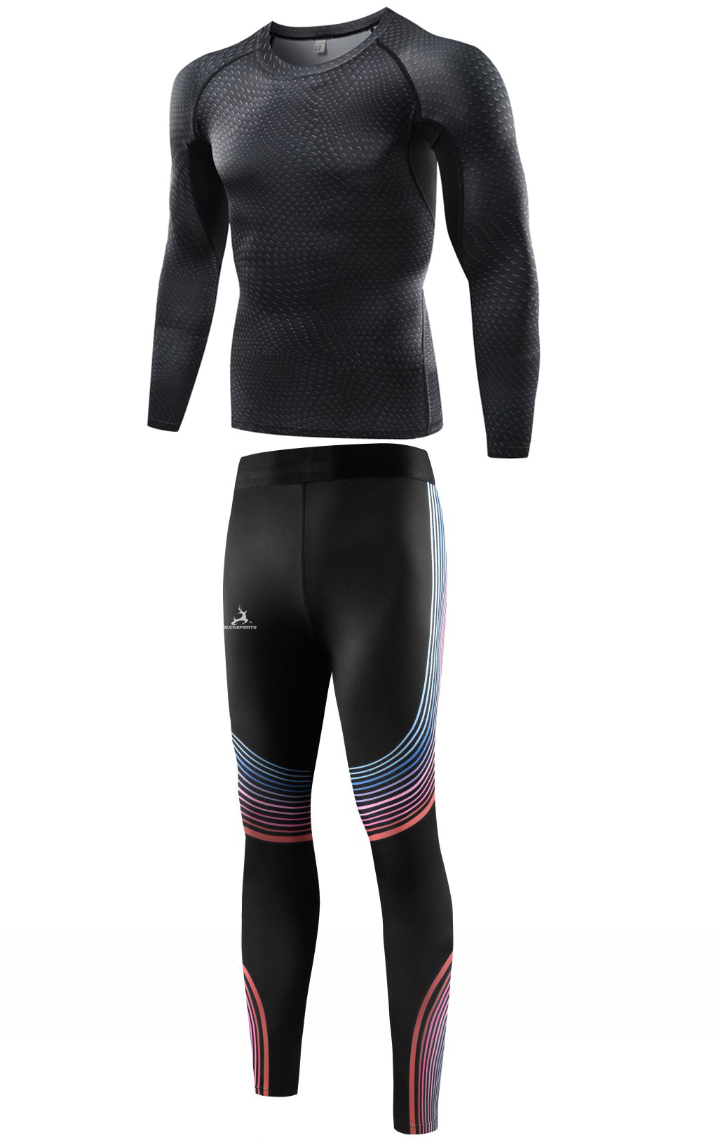 COMPRESSION LONG SLEEVE GYM WEAR-C83871BW5